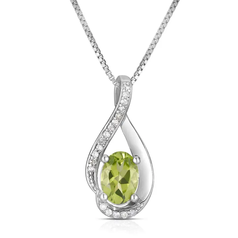 Teardrop Sweep Peridot Pendant 1