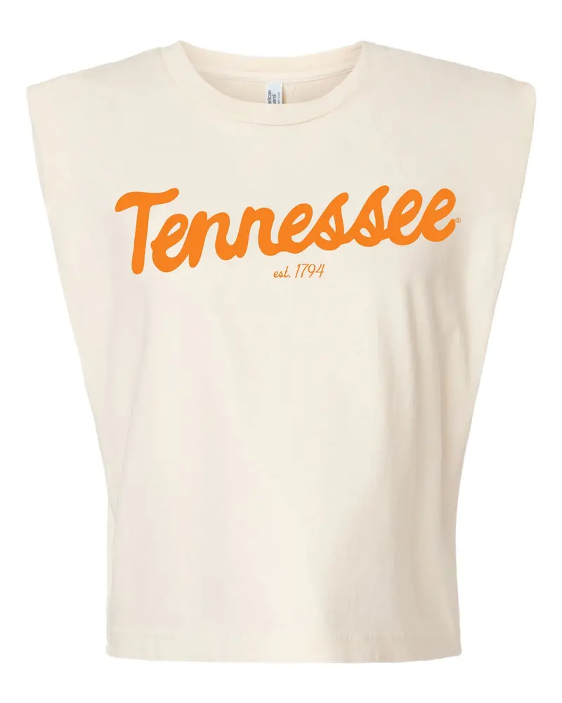 Tennessee Vols Bold Script Off White Tank 1
