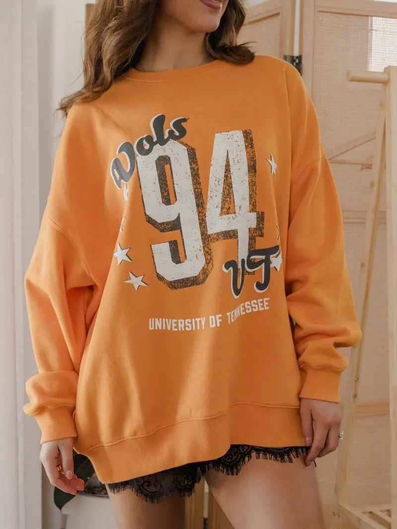 Tennessee Vols Jersey Patch Orange Chrome Hi Dive Sweatshirt 1