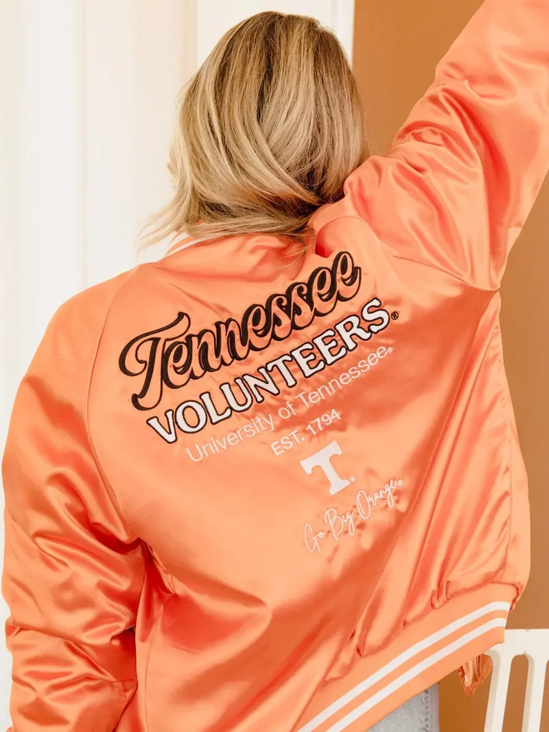 Tennessee Vols Orange Embroidered Satin Jacket 1