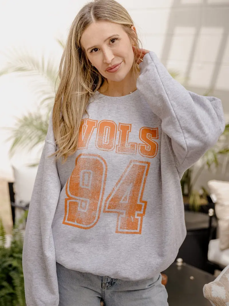 Tennessee Vols Player Ash Gray Thrifted Sweatshirt 1