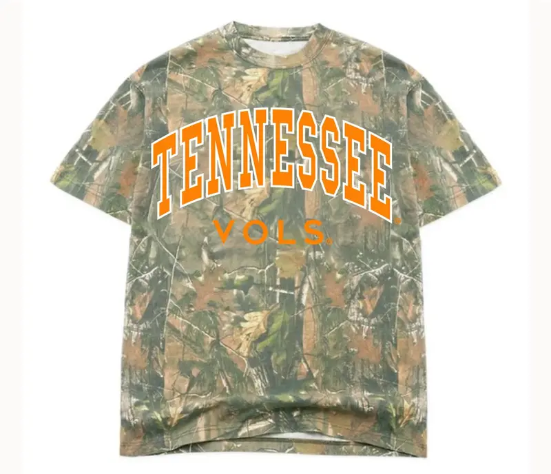 Tennessee Volunteers Filled Gault (Orange Ink) Camouflage Tee 1