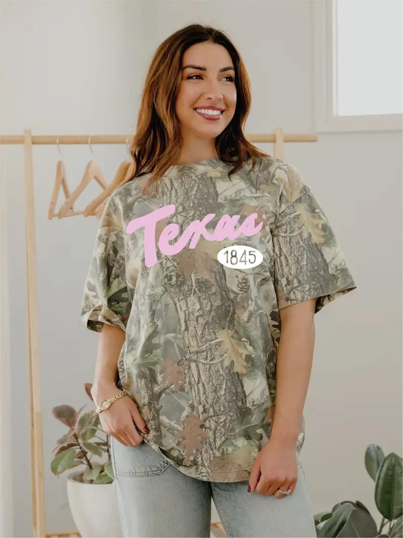 Texas Established Script Camouflage Tee 1