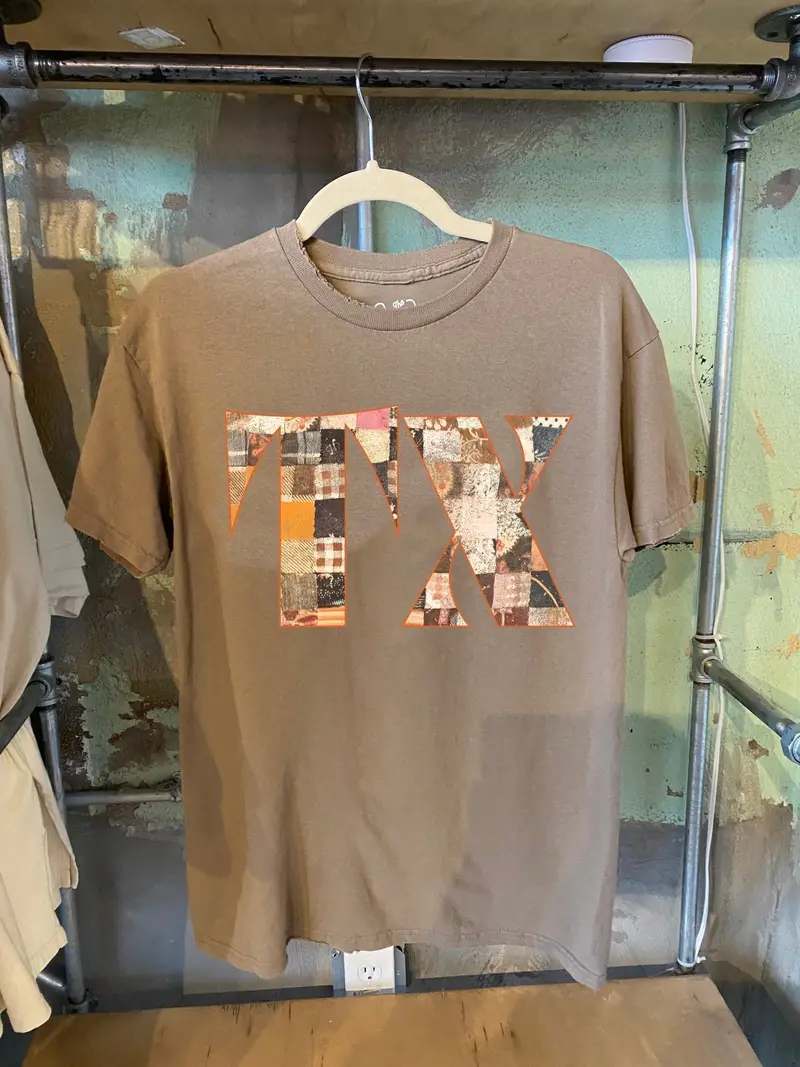 Texas Quilt Brown Thrifted Tee (Final Sale) 1