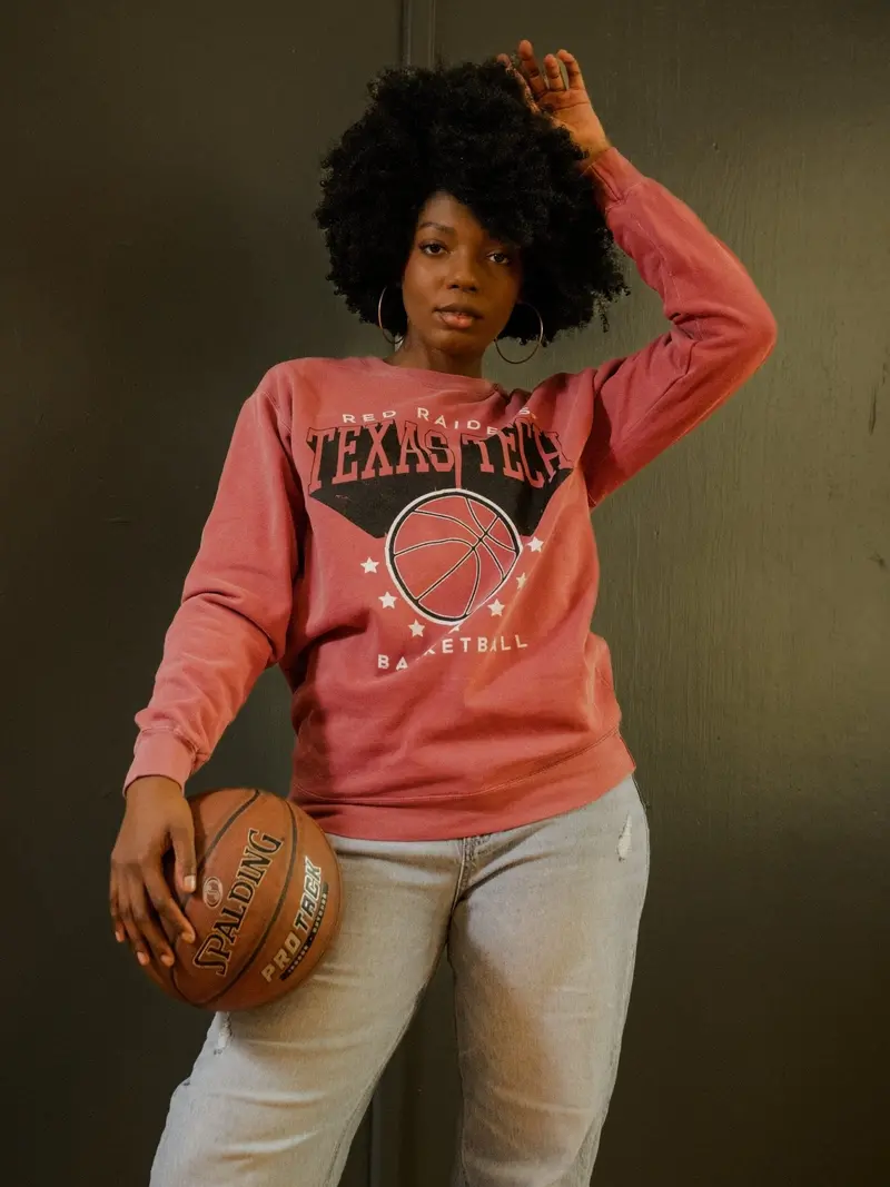 Texas Tech Basketball Pro Red Sweatshirt 1