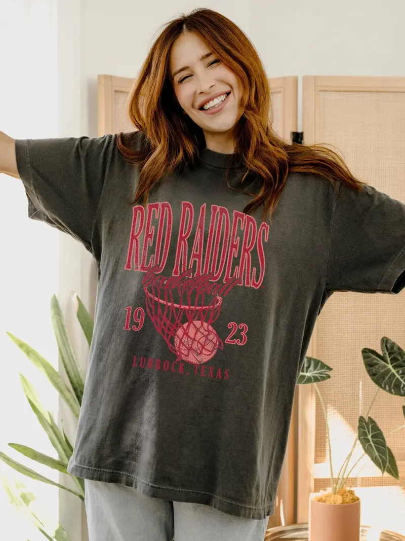 Texas Tech Big Basketball Smoke One Size Tee 1