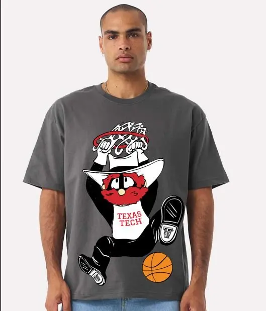 Texas Tech Double Baller Asphalt Heavyweight Tee 1