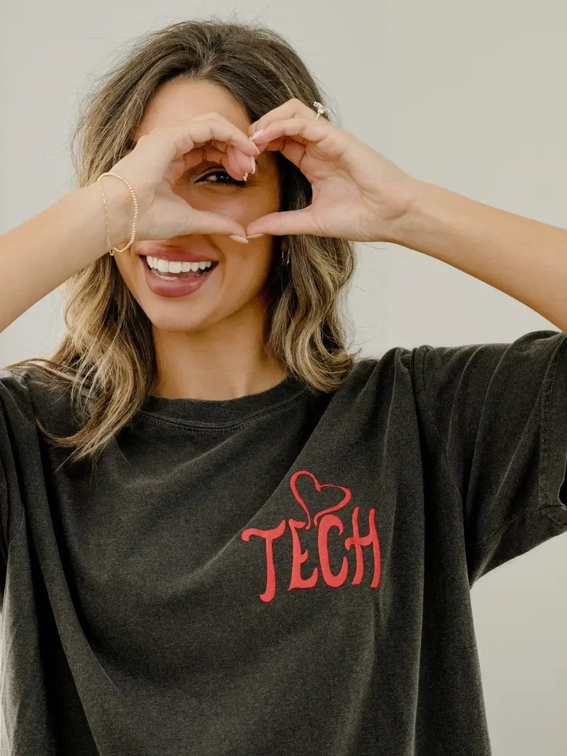 Texas Tech Lyric Puff Ink Pepper Tee 1