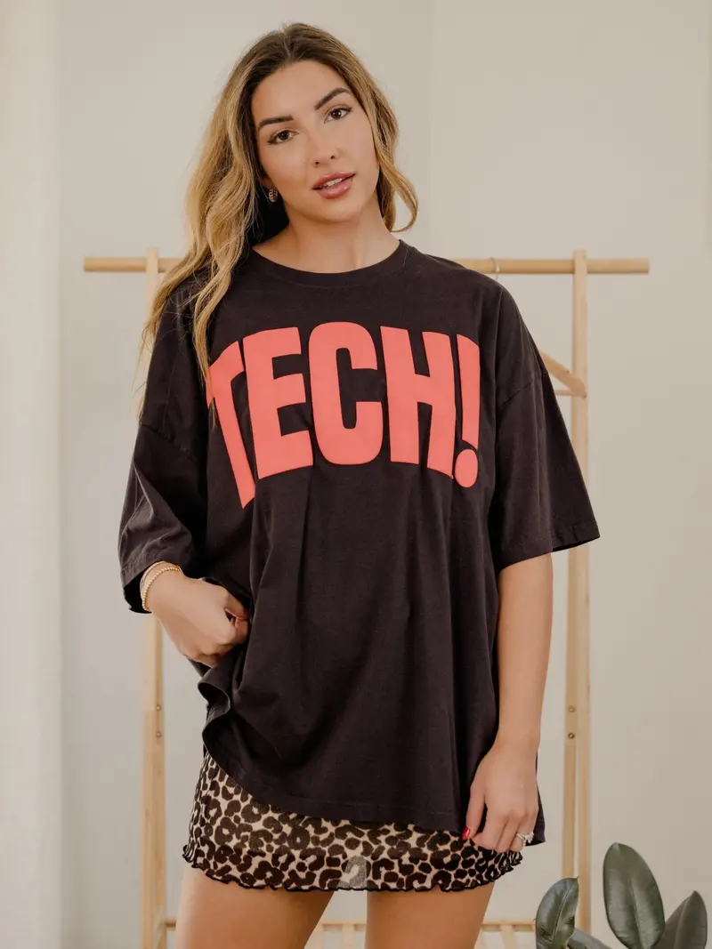 Texas Tech Mono Puff Ink Smoke One Size Tee 1
