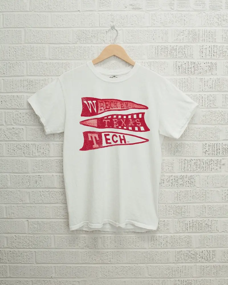 Texas Tech Pennant White Tee 1