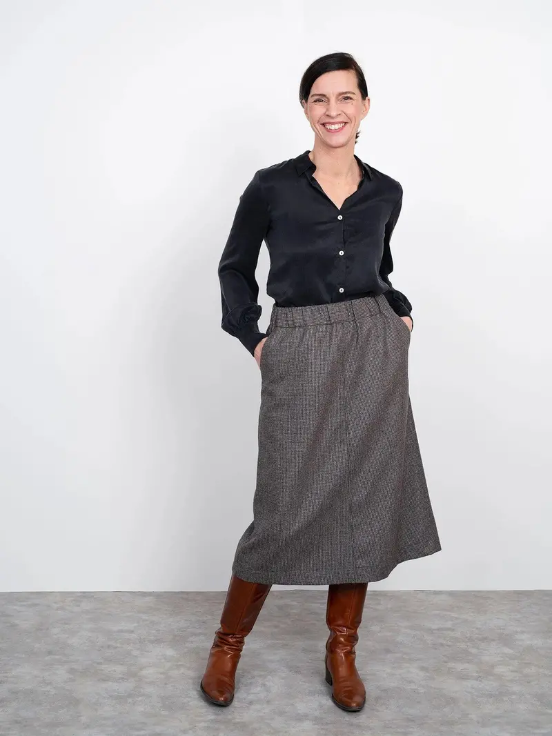 The Assembly Line A-Line Midi Skirt 1