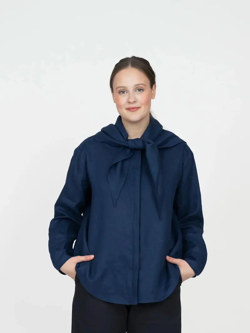 The Assembly Line Scarf Collar Shirt 1