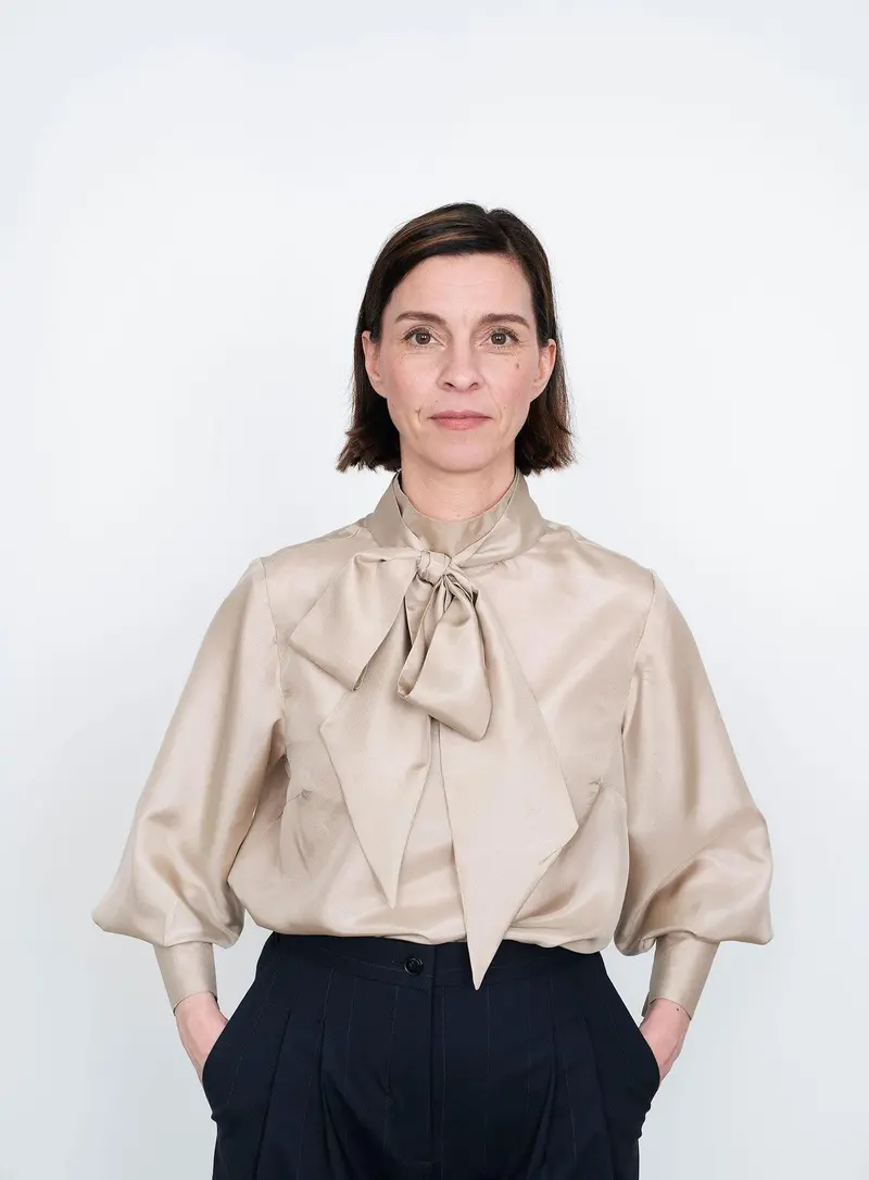 The Assembly Line Tie Bow Blouse 1