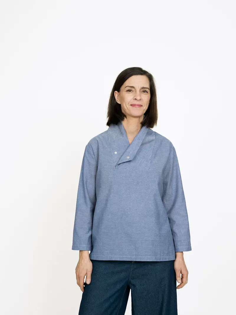 The Assembly Line Wrap Collar Shirt 1