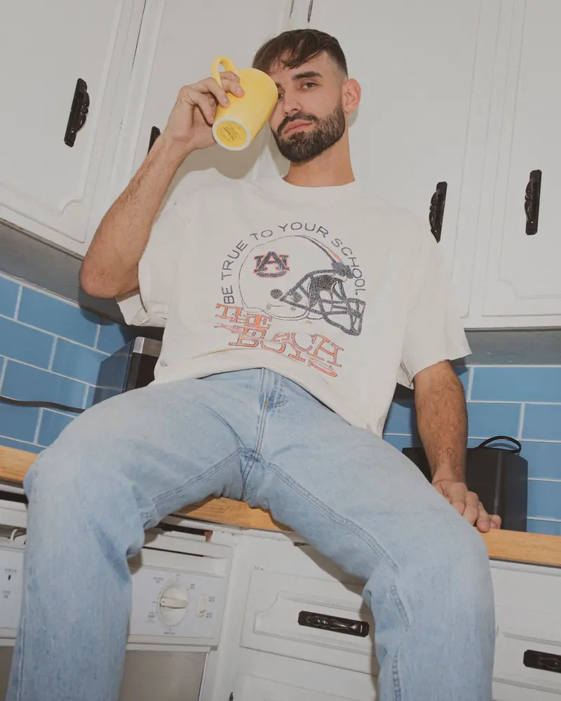 The Beach Boys Auburn True To Your School Off White Thrifted Tee 1