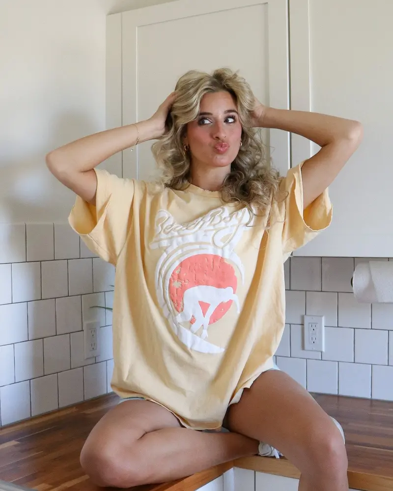 The Beach Boys Classic Puff Yellow Thrifted Tee 1