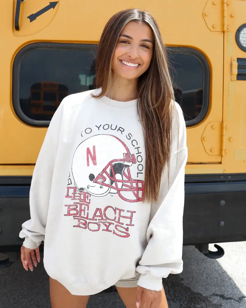 The Beach Boys Nebraska True To Your School Sand Thrifted Sweatshirt 1