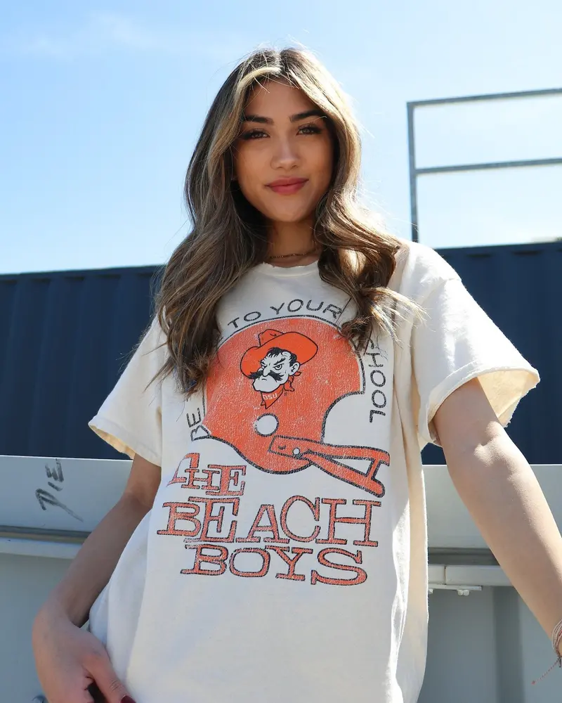 The Beach Boys Osu True To Your School Off White Thrifted Tee 1