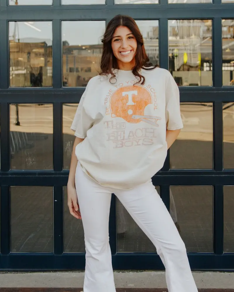 The Beach Boys Tennessee True To Your School Off White Thrifted Tee 1