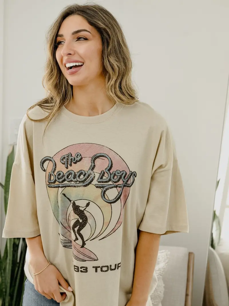 The Beach Boys Tie Dye Classic Off White One Size Tee 1