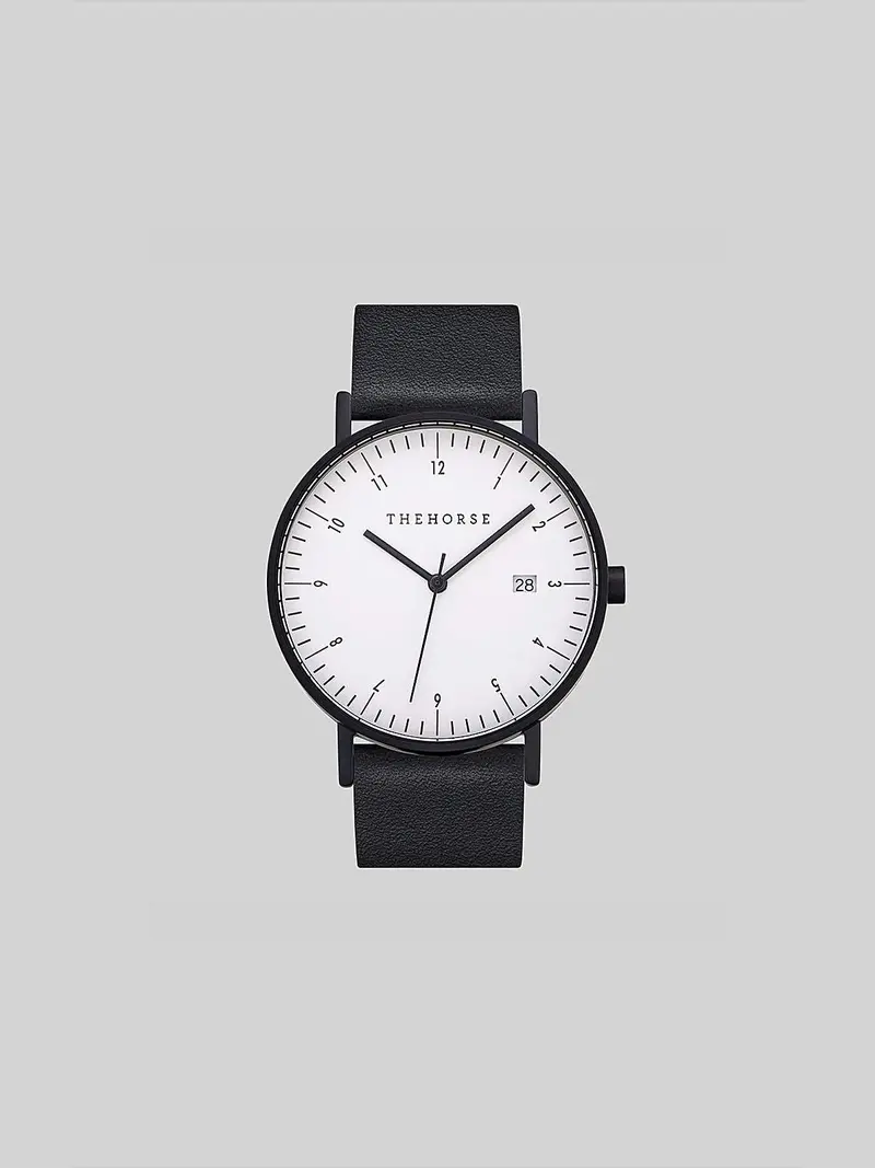 The Horse D-Series Black Black Leather Watch 1