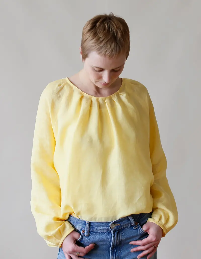 The Maker's Atelier Pleat Neck Blouse 1