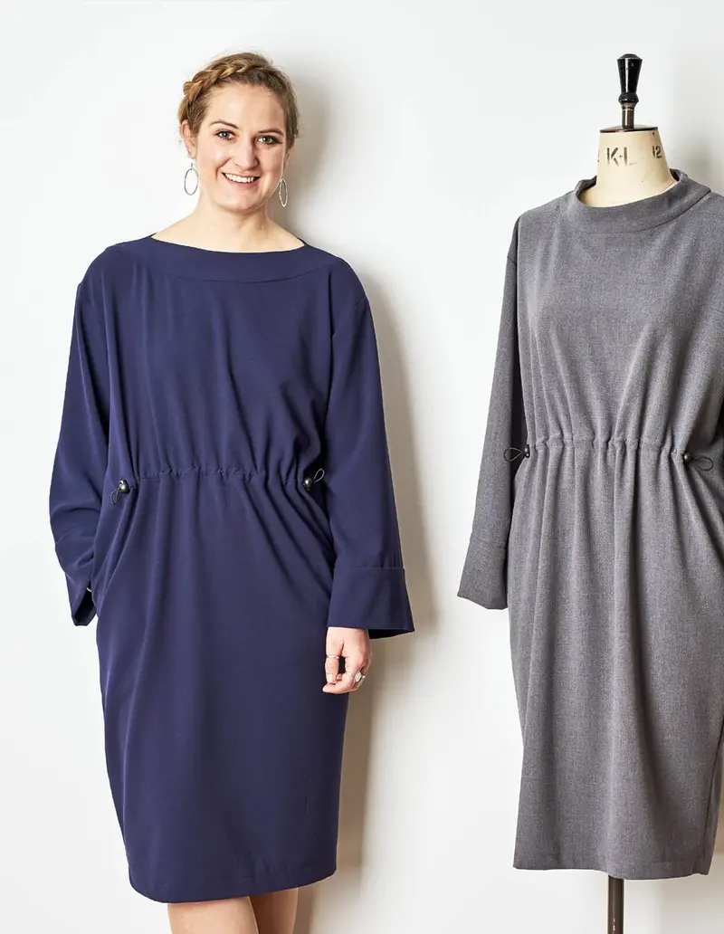 The Maker's Atelier Relaxed Drawstring Dress - Printed Copy Shop (+£7.00) 1