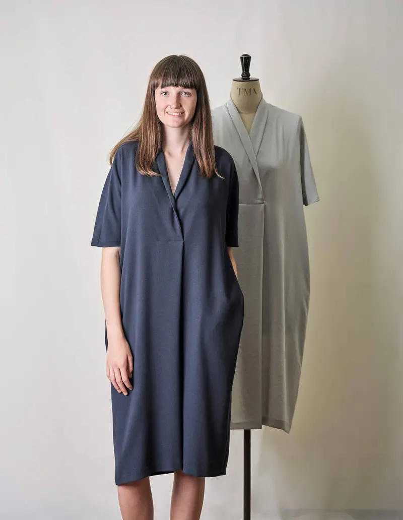 The Maker's Atelier Shawl Collar Dress 1