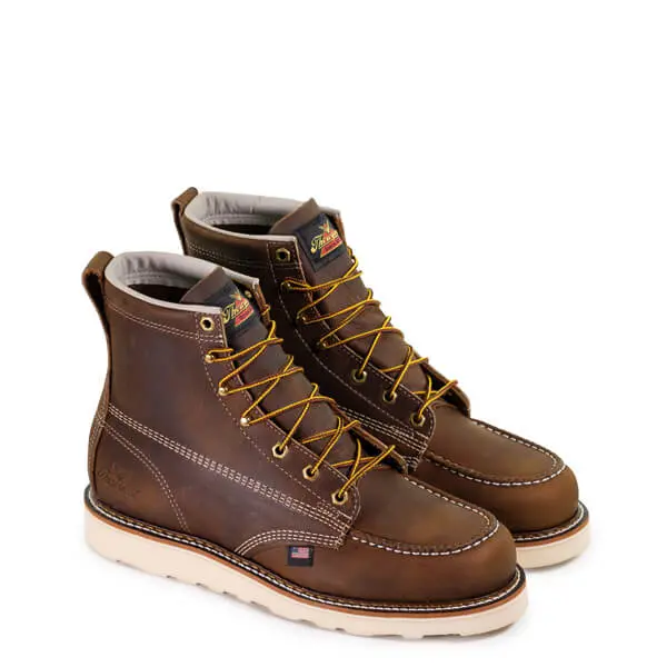 Thorogood Men's American Heritage 6 Inch Trail Crazy Horse Moc Toe Maxwear Wedge 4