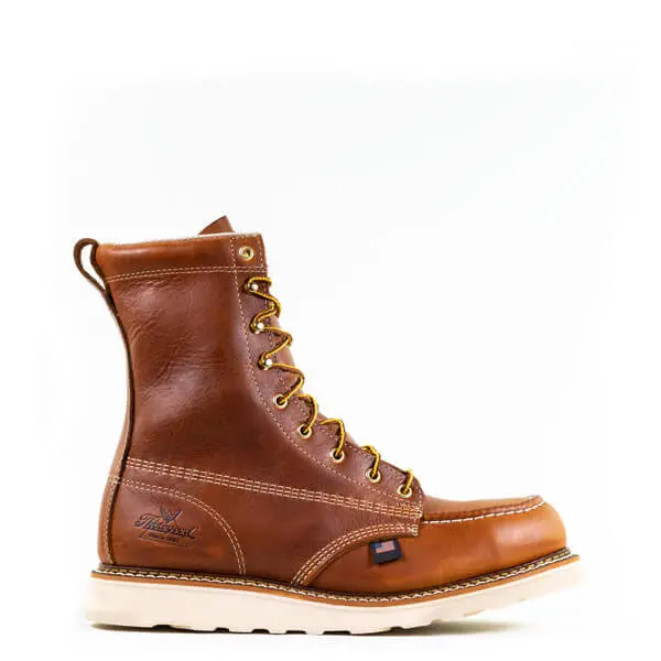 Thorogood Men's American Heritage 8 Inch Tobacco Safety Toe Moc Toc Maxwear Wedge 1