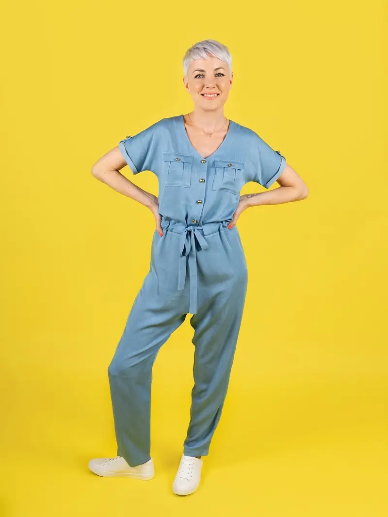 Tilly And The Buttons Alexa Jumpsuit - Printed Copy Shop (+£7.00) 1