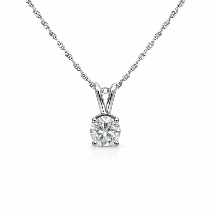 Timeless Round Diamond Solitaire Pendant 1