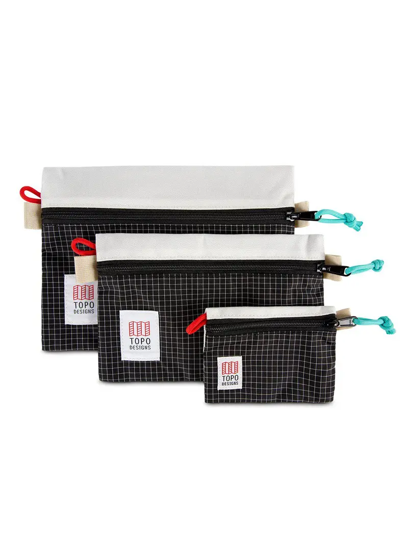 Topo Designs Accessory Bags Natural Black Ripstop 1