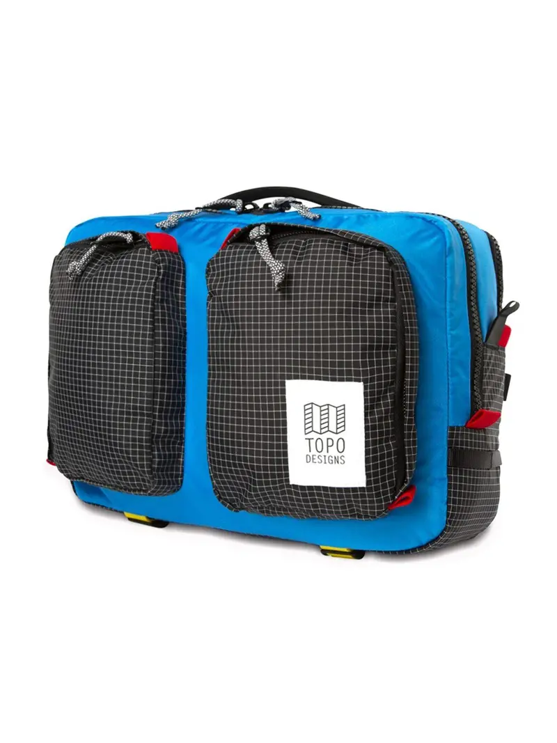 Topo Designs Global Briefcase Blue Black Ripstop 1