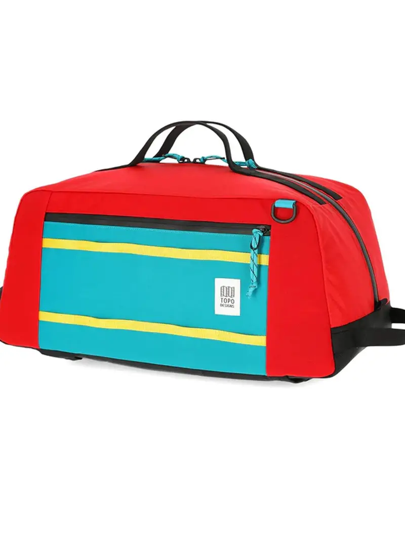 Topo Designs Mountain Duffel Red Turquoise 1