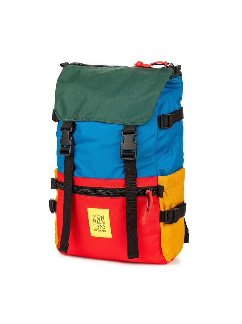 Topo Designs Rover Pack Blue Red Forest 1