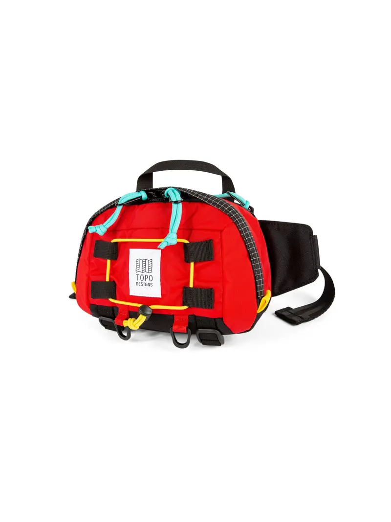 Topo Designs Subalpine Hip Pack Red Black Ripstop 1