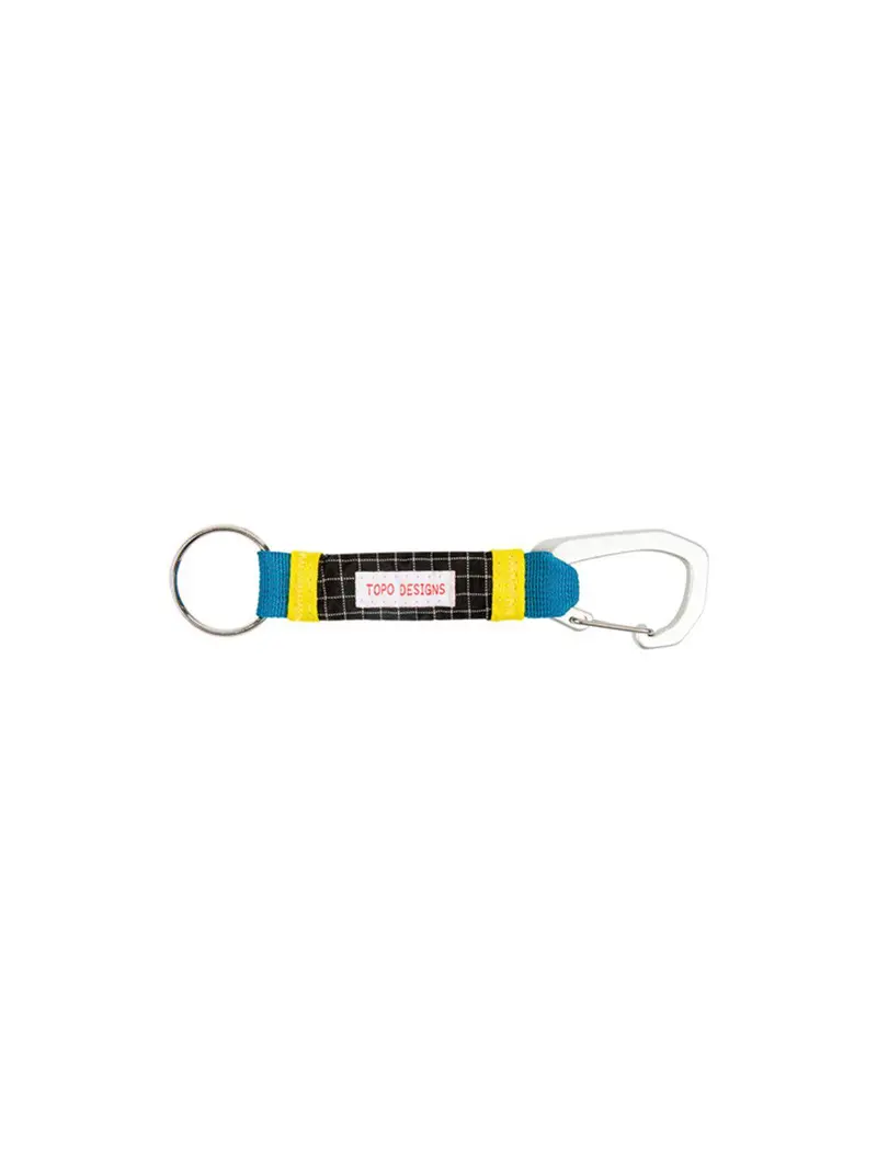 Topo Designs Subalpine Key Clip Blue Black Ripstop 1
