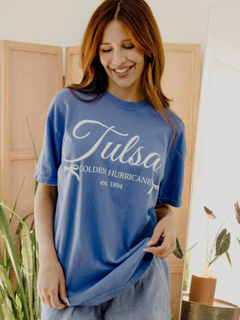 Tu Established Bows Blue Tee 1