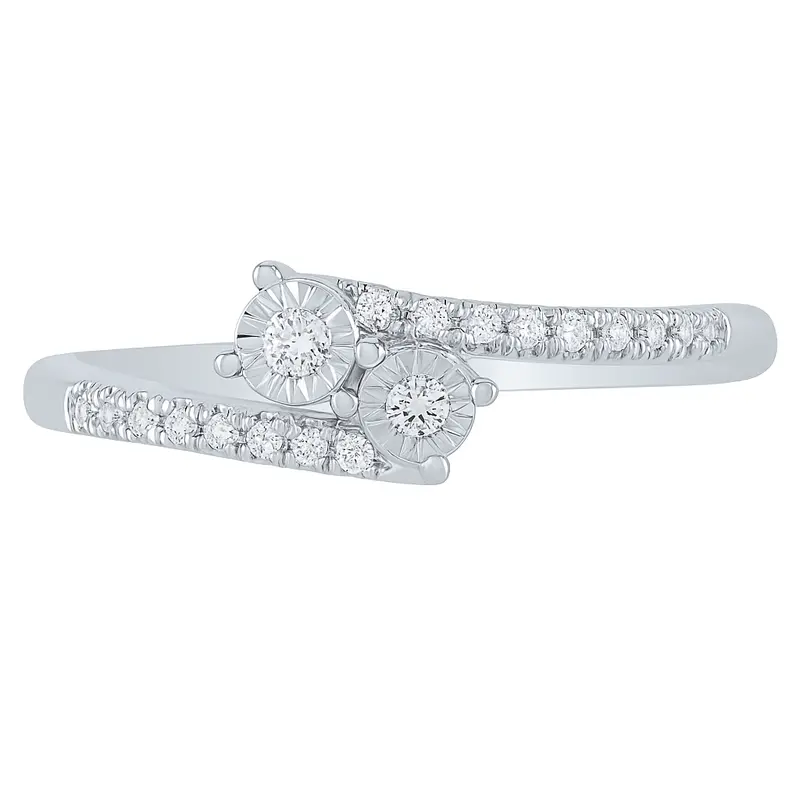 Twin Spark Round Diamond Ring 1