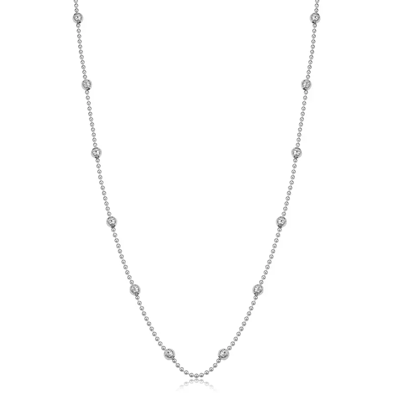 Twinklebead Diamond-Cut Station Necklace 1