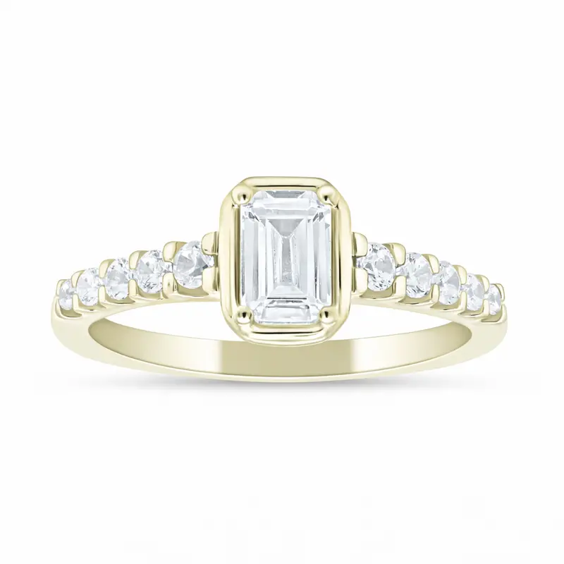 Two Hearts® Emerald Light Engagement Ring 1
