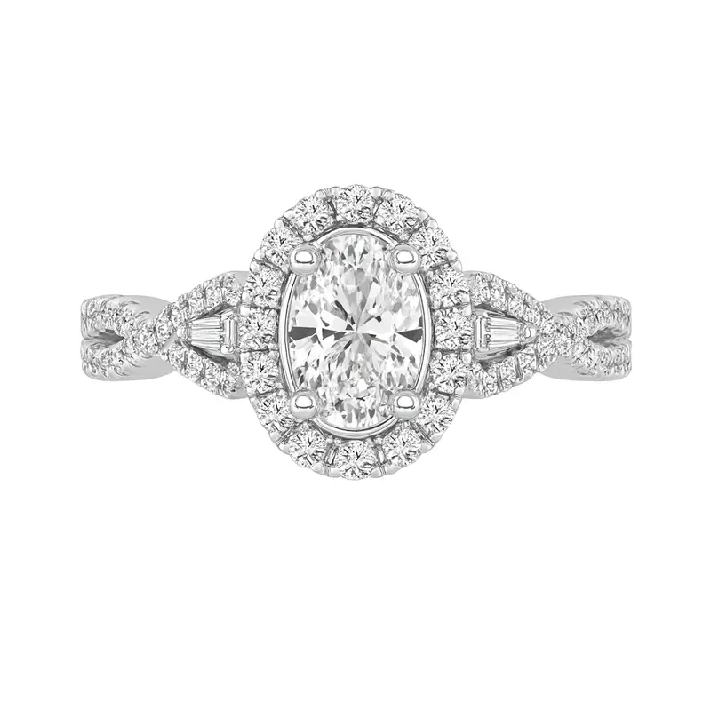 Two Hearts® Ever Twined Oval Diamond Engagement Ring 1