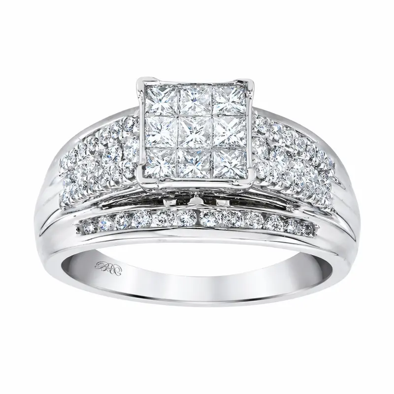 Two Hearts® Ice Matrix Princess Engagement Ring 1