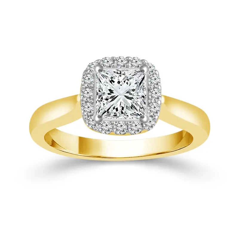 Two Hearts® Limited Edition Princess Halo Engagement Ring 1