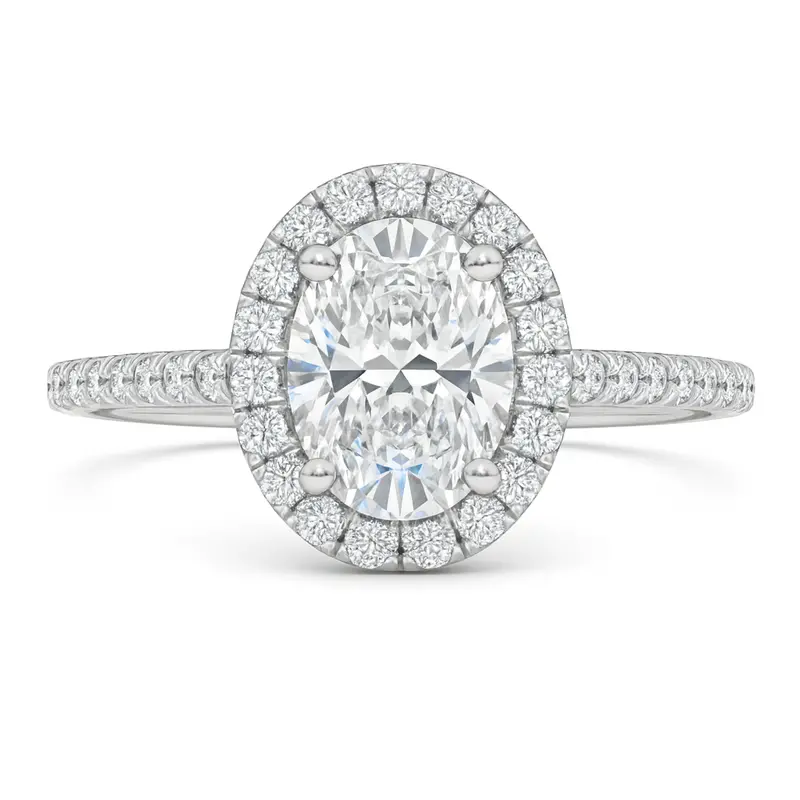 Two Hearts® Oval Forever Engagement Ring Mounting 1