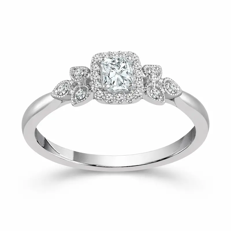 Two Hearts® Radiant Bloom Diamond Engagement Ring 1