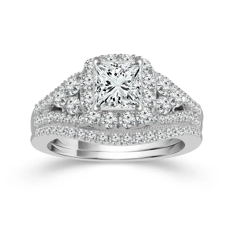 Two Hearts® Radiant Reign Princess Cut Bridal Set 1