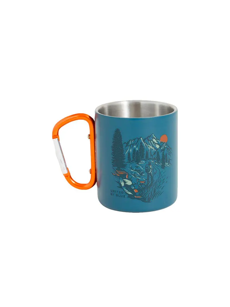 United By Blue 10Oz Stainless Steel Carabiner Cup Passing Through 1