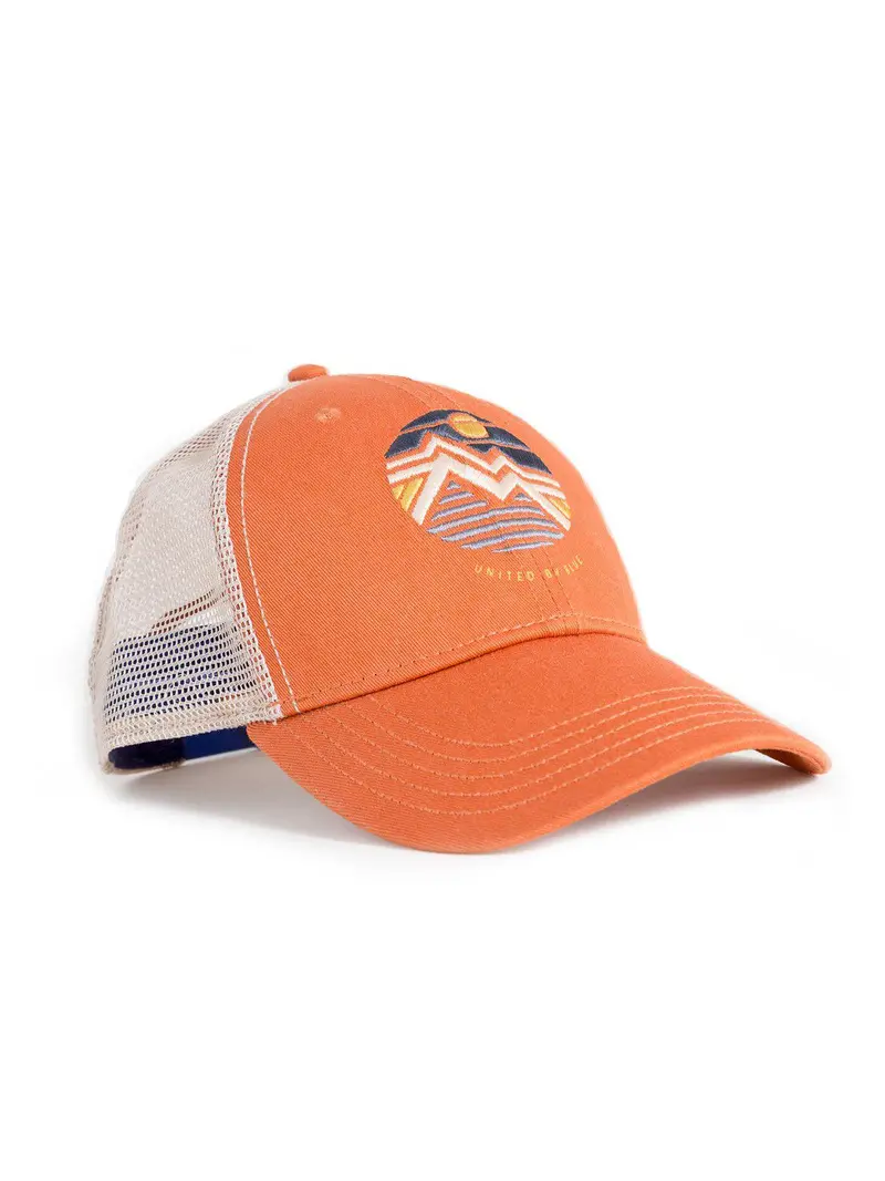 United By Blue Geo Mountain Trucker Hat Tawny 1